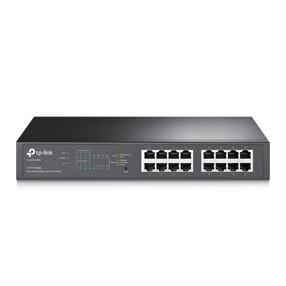 16-Port Gigabit Desktop/Rackmount PoE+ Easy Smart Switch