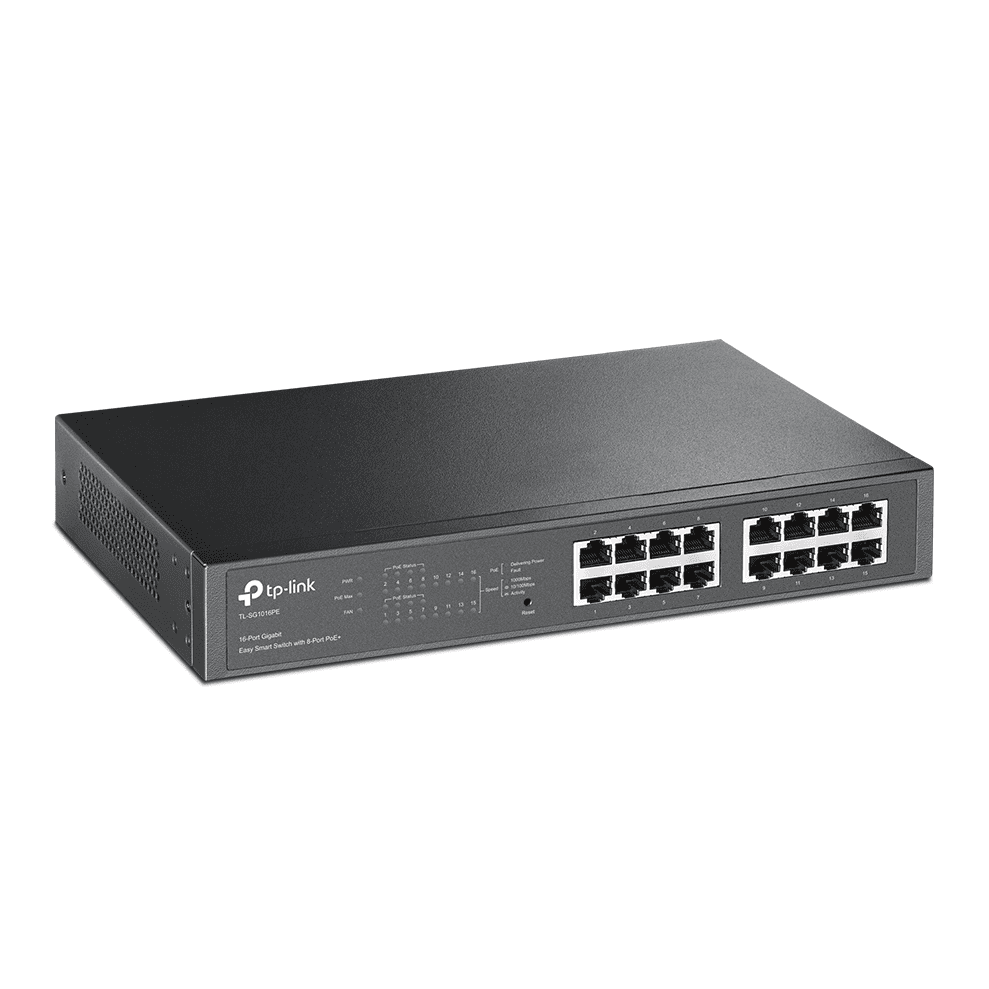 16-Port Gigabit Desktop/Rackmount PoE+ Easy Smart Switch