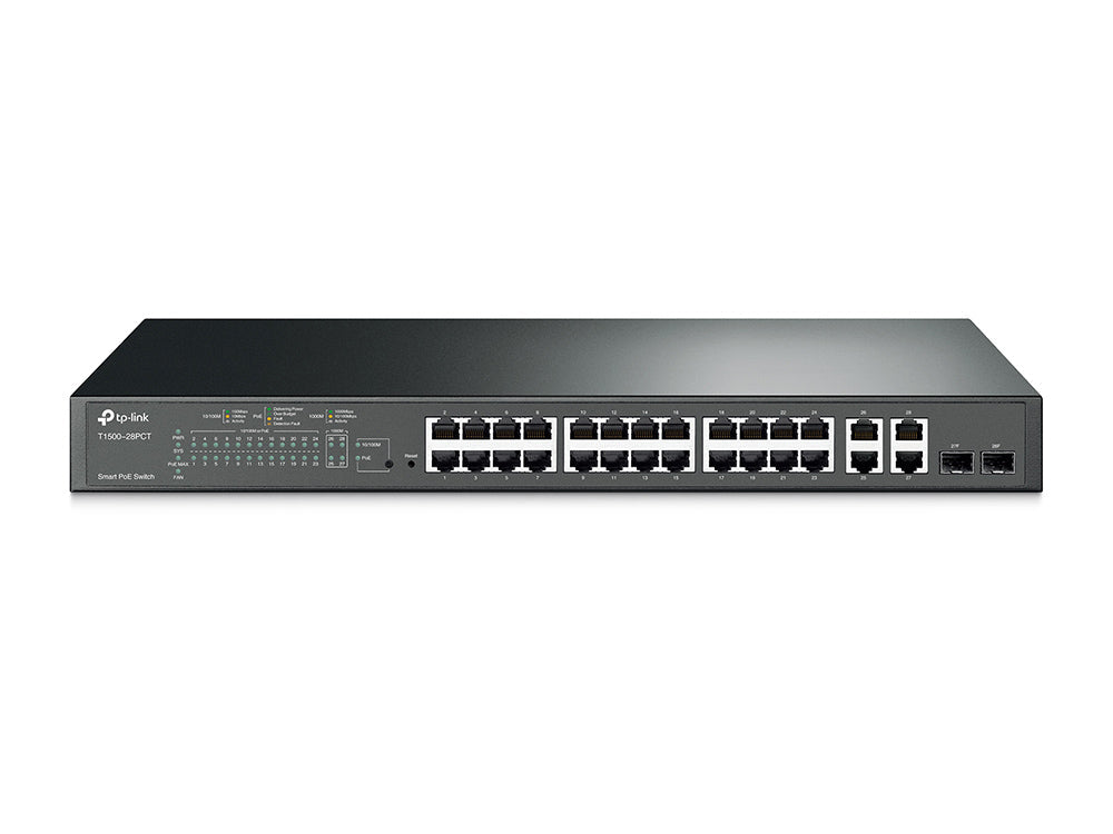 24-Port 10/100Mbps + 4-Port Gigabit PoE+ Smart Switch