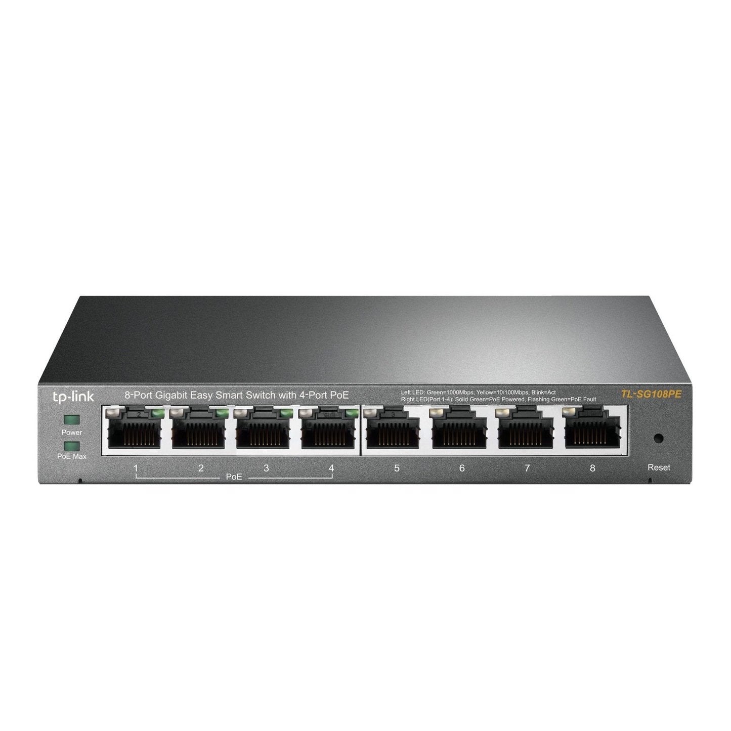8-Port Gigabit Desktop PoE Easy Smart Switch