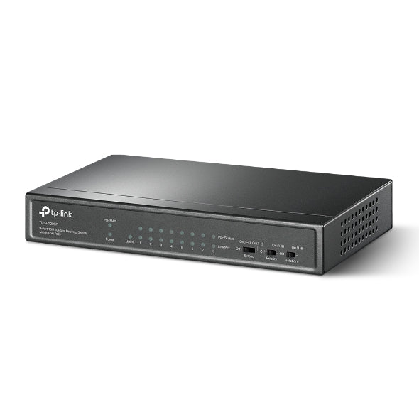 9-Port 10/100Mbps Desktop Switch with 8-Port PoE+