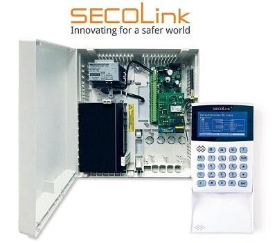 SECOLink 8 Zone Graphical LCD Keypad Alarm Basic Package