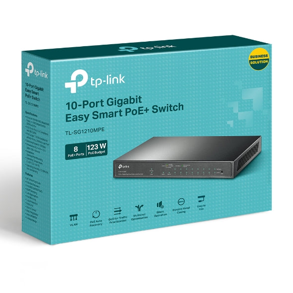 10-Port Gigabit Easy Smart Switch with 8-Port PoE+