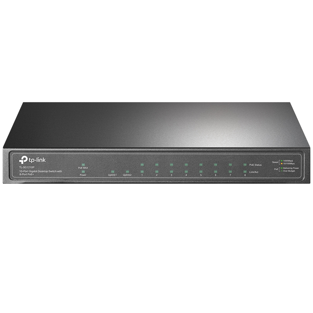 10-Port Gigabit PoE+ Switch