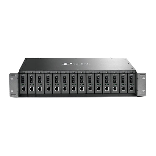 14-slot unmanaged media converter chassis
