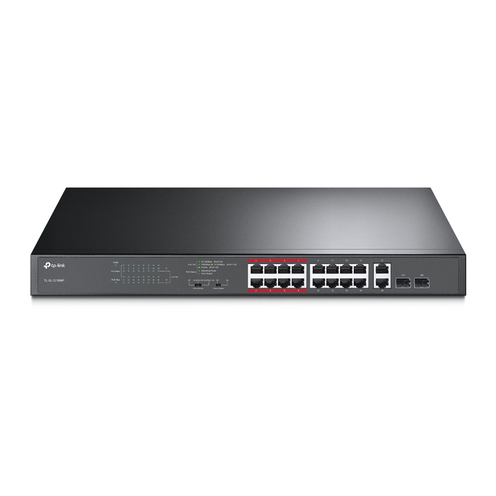 16-Port 10/100Mbps PoE+ Switch