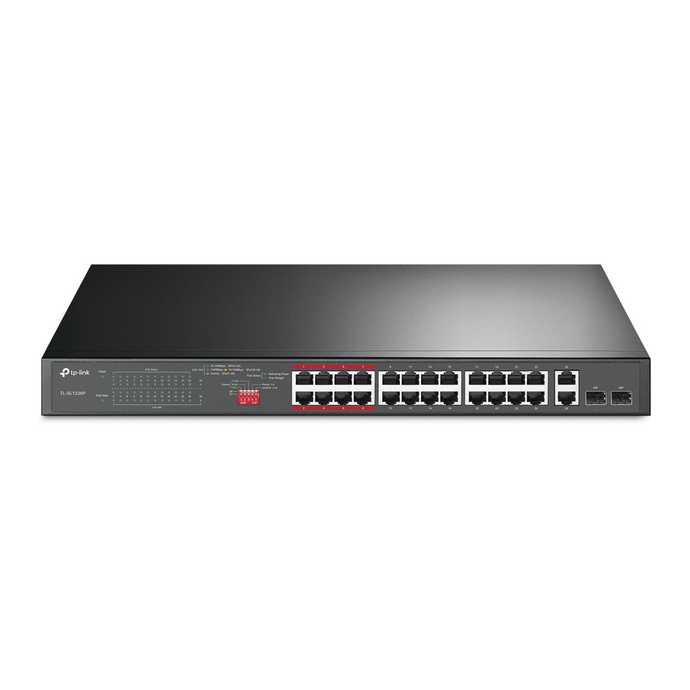 26-Port 10/100Mbps PoE+ Switch