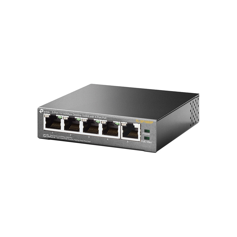 5-Port 10/100Mbps Desktop Switch with 4-Port PoE