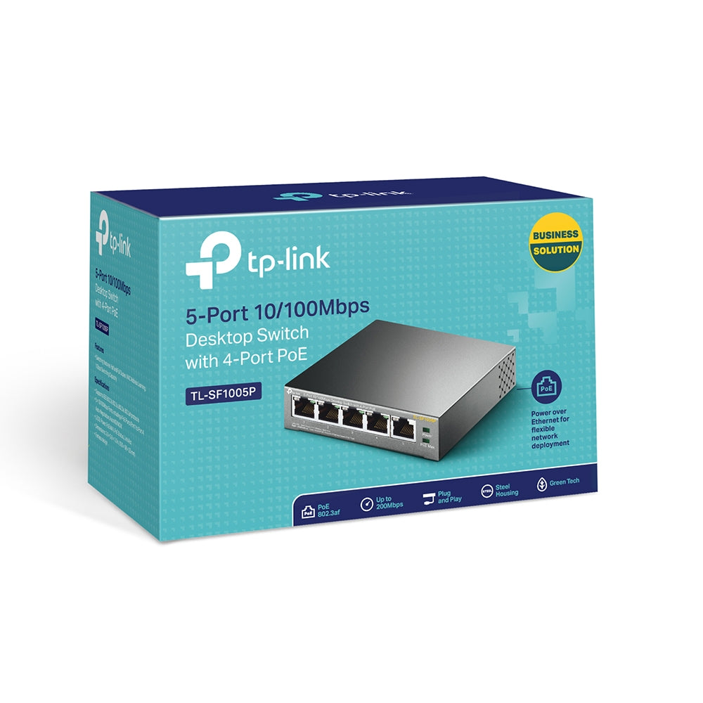 5-Port 10/100Mbps Desktop Switch with 4-Port PoE