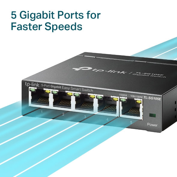 5-Port Gigabit Easy Smart Switch with 4-Port PoE+