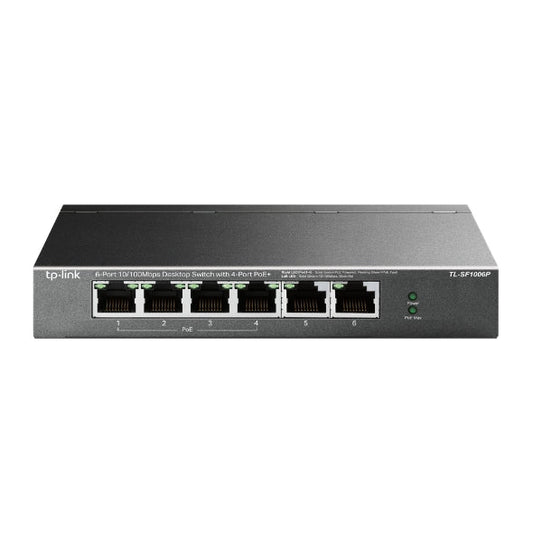 6-Port 10/100Mbps Desktop Switch with 4-Port PoE+