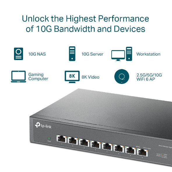 8-Port 10G Desktop/Rackmount Switch