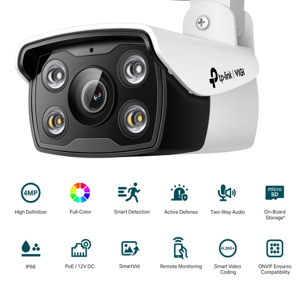 VIGI 4MP Outdoor Full-Color Bullet Network Camera