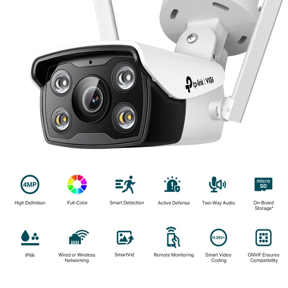 VIGI 4MP Outdoor Full-Color Wi-Fi Bullet Network Camera