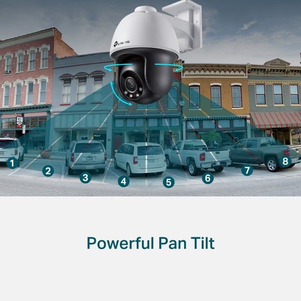 VIGI 4MP Outdoor Full-Color Pan Tilt Network Camera