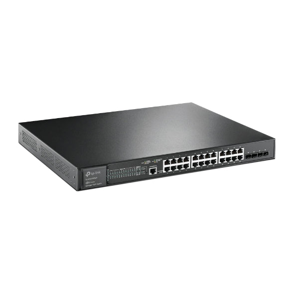 JetStream 24-Port Gigabit and 4-Port 10GE SFP+ L2+ Managed Switch with 24-Port P