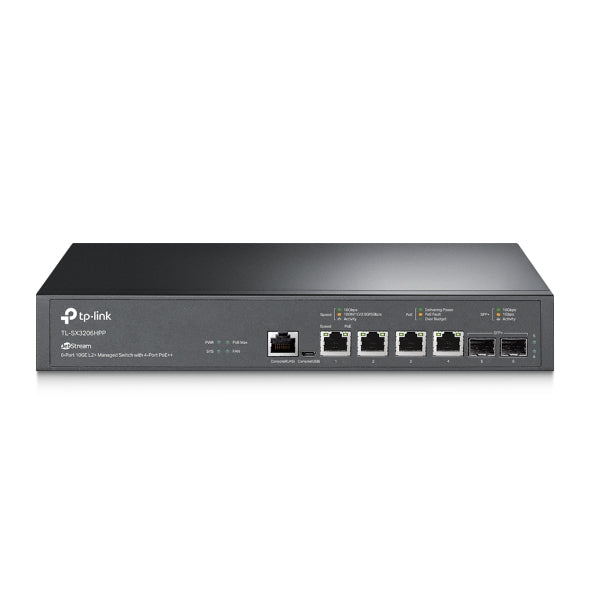 JetStream 6-Port 10GE L2+ Managed Switch with 4-Port PoE++