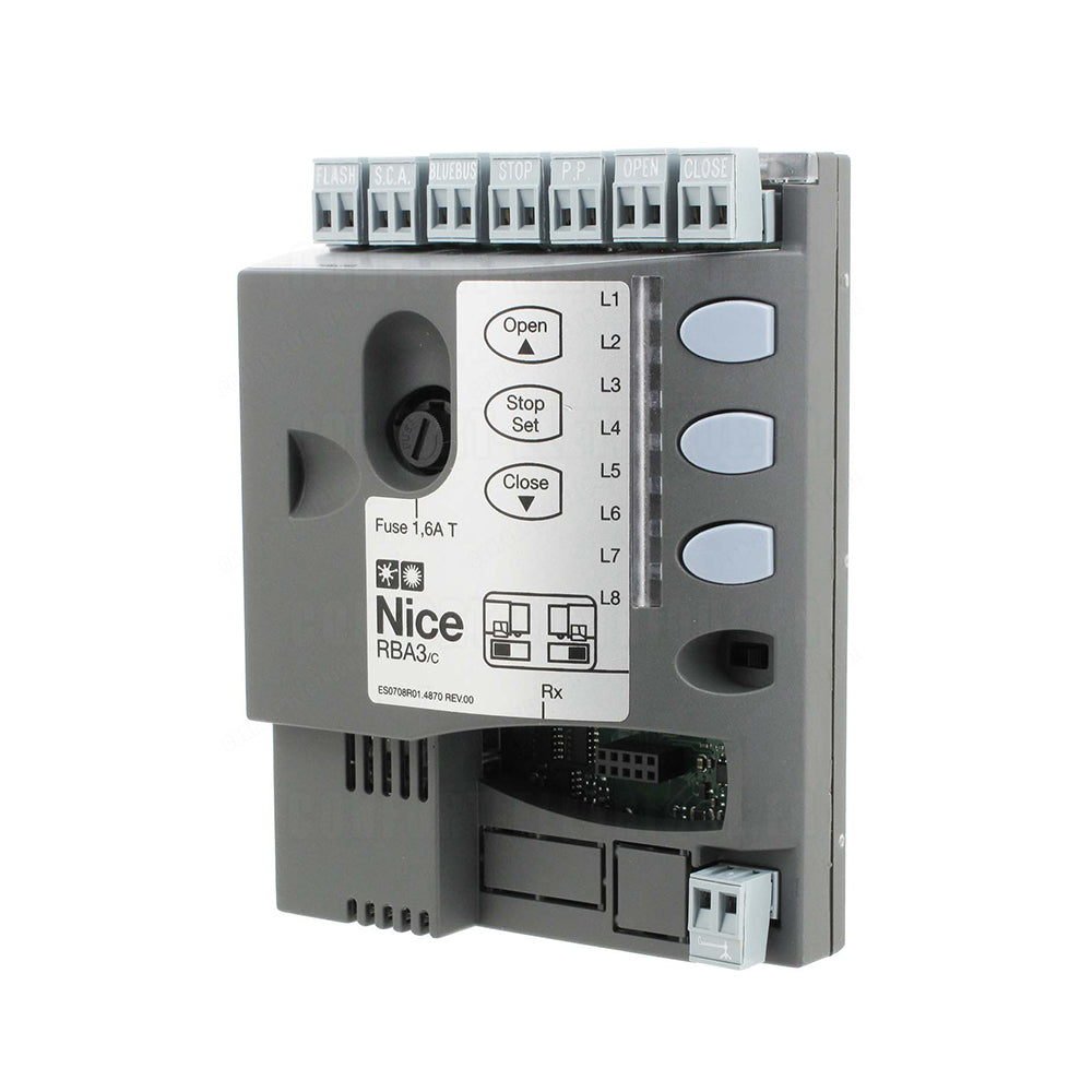 Nice RBA3 control unit for ROBUS and RUN sliding gate motor