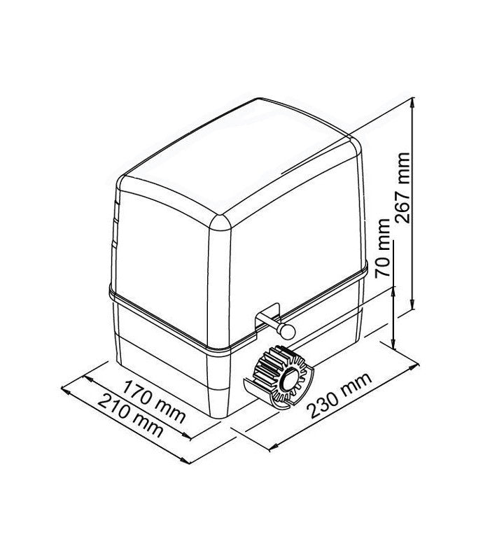 VDS Simply-BT Residential DC Sliding Gate Motor (400kgs)