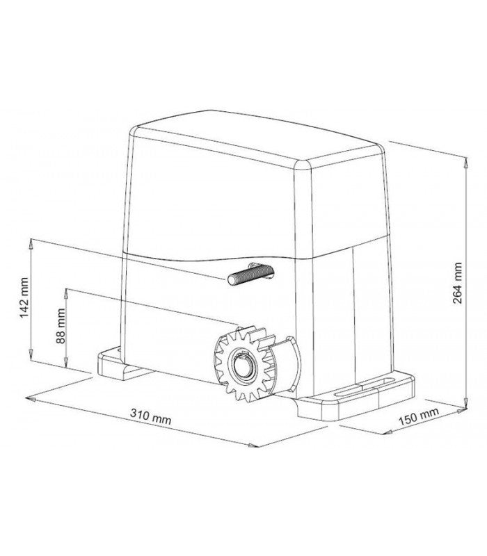 VDS AG Future AC Sliding Gate Motor (1000kgs) Complete Set